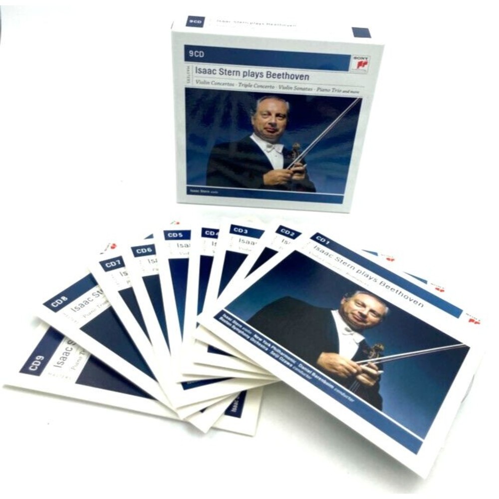 Isaac Stern Plays Beethoven 9 CD Box Set - 24 bit recording! SONY - Like New